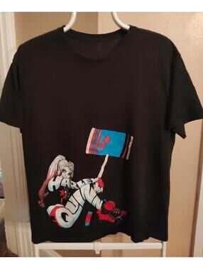 Harley Quinn T-shirt - HALLOWEEN - no tag fits like Mens L - EUC